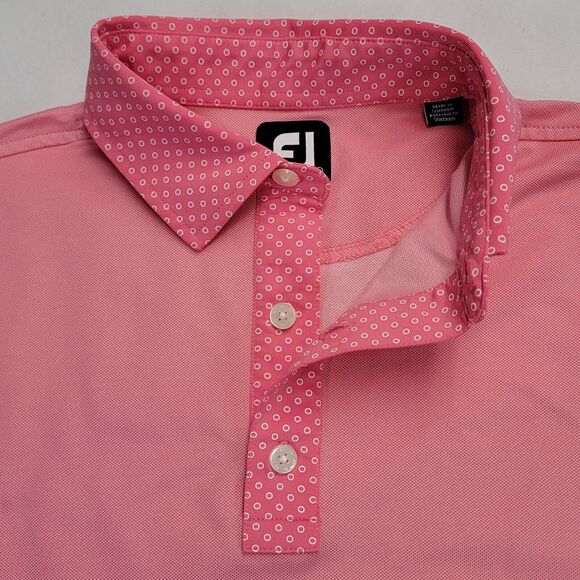 FootJoy Performance Golf Polo Pique 4-Way Stretch Breathable Size M Pink Mens - Picture 5 of 16